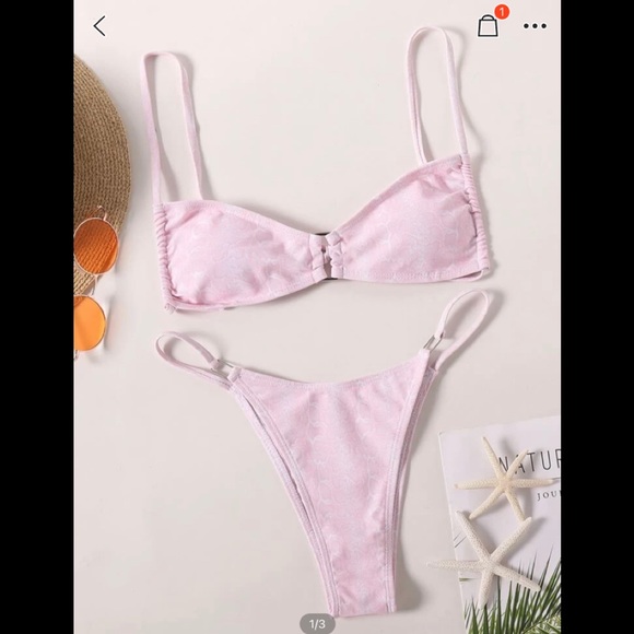 Shein Pink Cheetah Bikini Brand New Medium - Picture 6 of 6